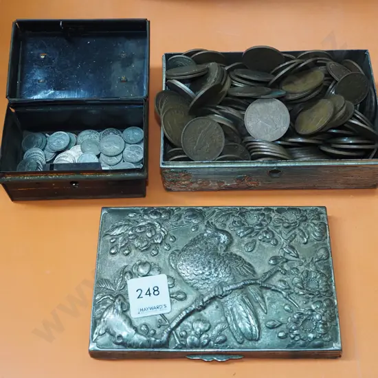 2x tins of coins