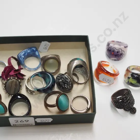 tray of various dress rings