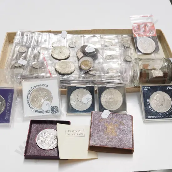 tray of coins