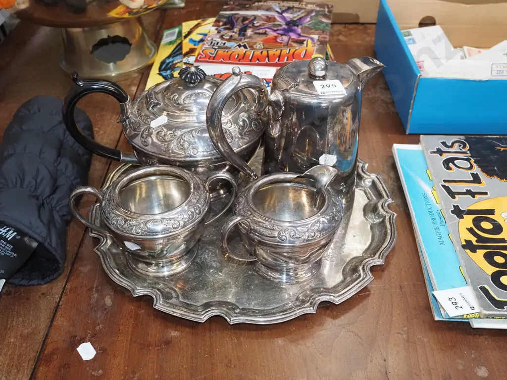 plated ware; tray, teapots etc Image 1++