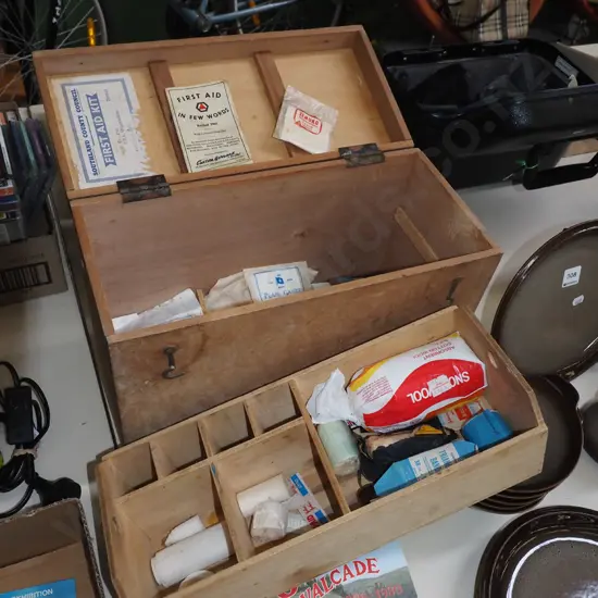 homemade first aid box and contents