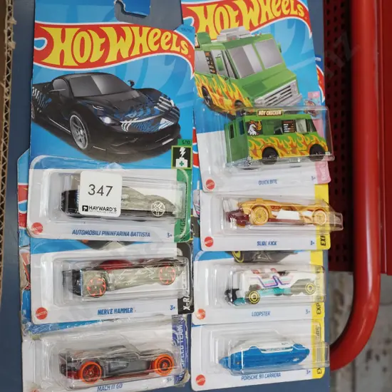 7x as new carded Hotwheels vehicles