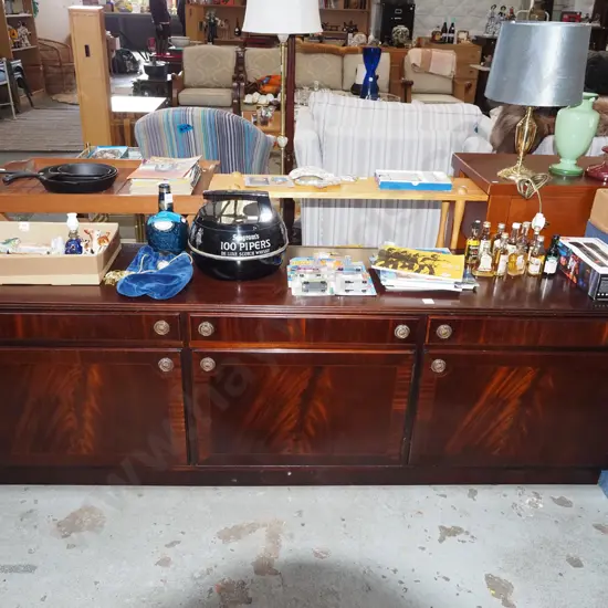 mahogany 3 drawer 3 door sideboard H610 W1800 D410