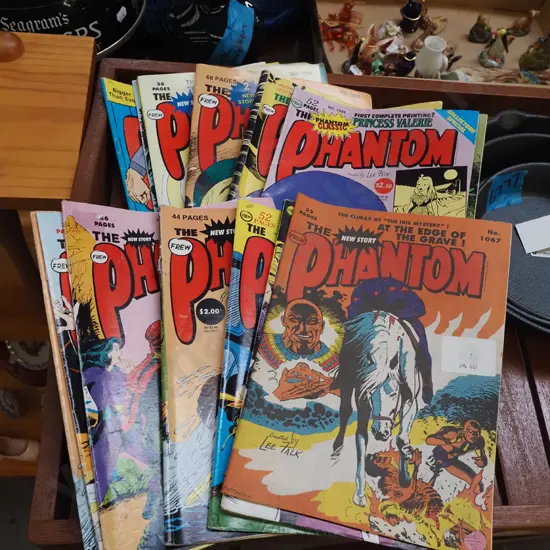 stack of Phantom comics