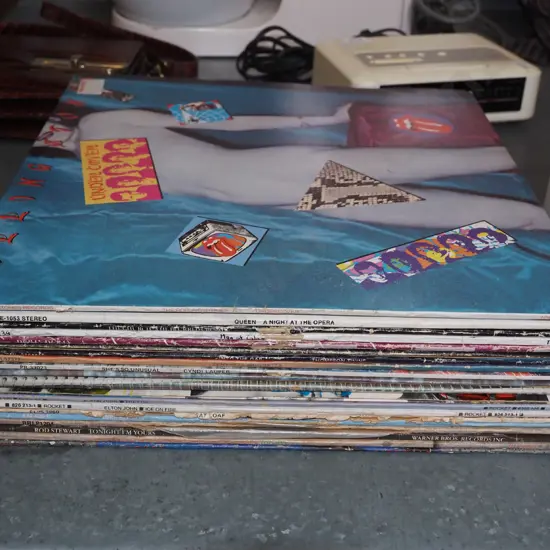 LPs; Rolling Stones, Queen, The Church etc