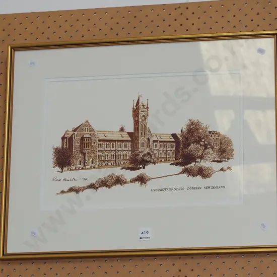 Ross Hunter framed print - Otago University