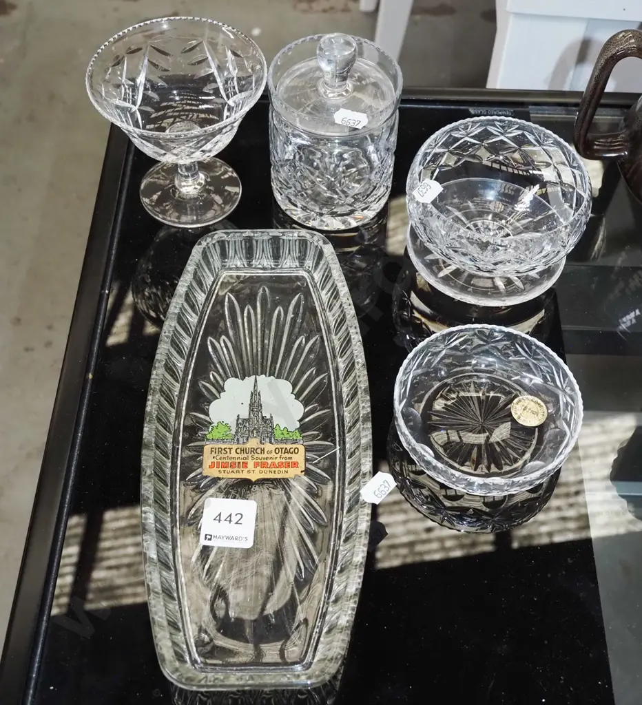 crystal and glass ware - First Church Otago souvenir tray Image 1++