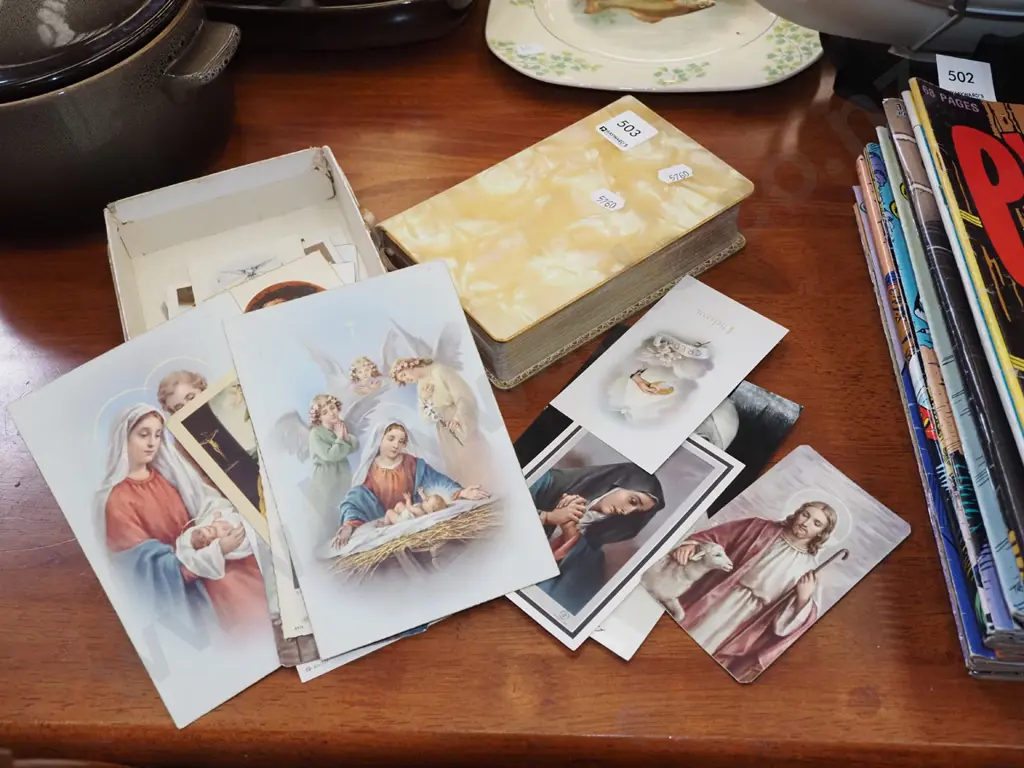 religious book - Roman Missal, various religious postcards Image 1++