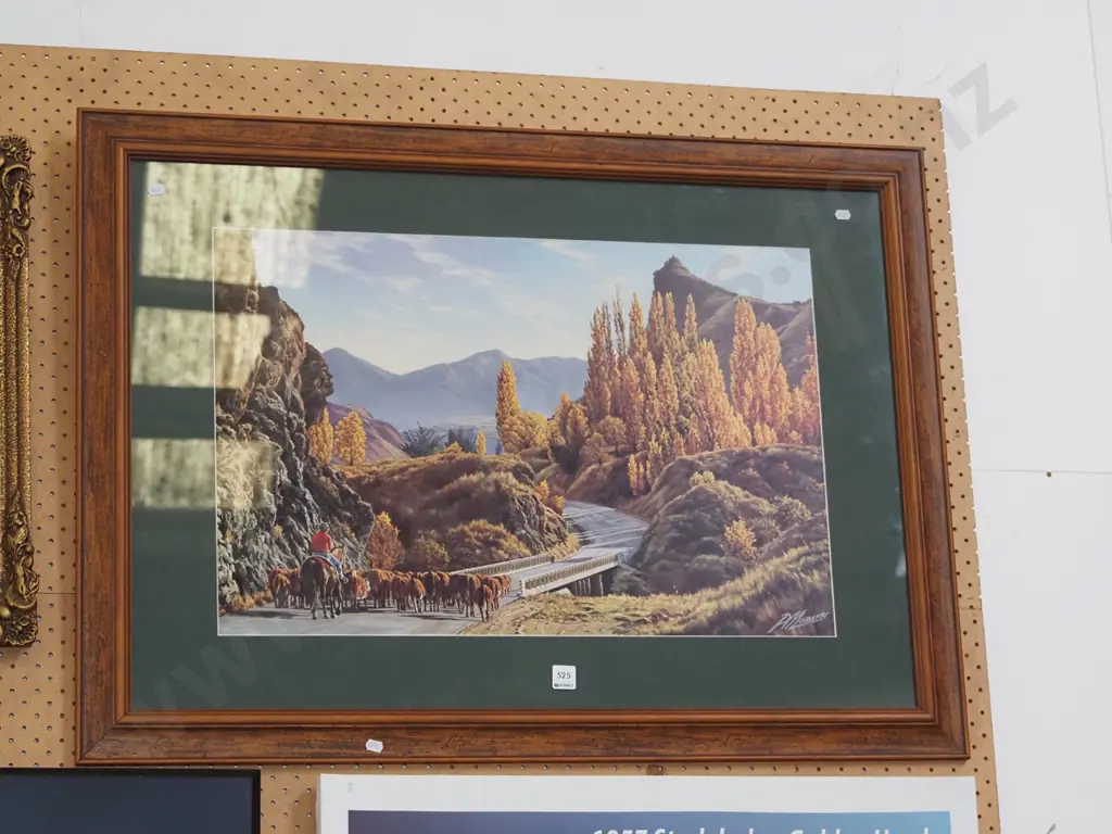 wood framed Morant print - Kawerau Bridge L960 Image 1++