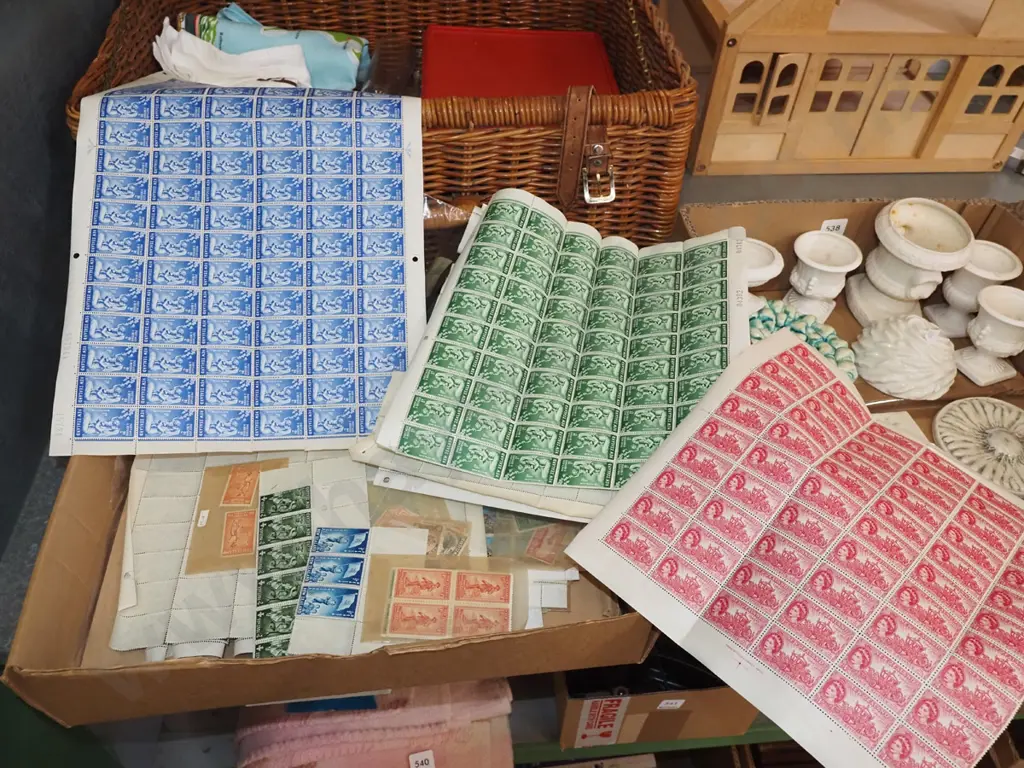 box; various stamps Image 1++