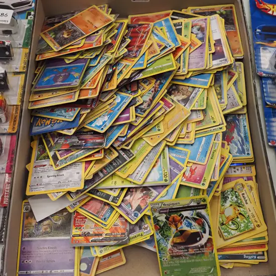 box of Pokemon cards