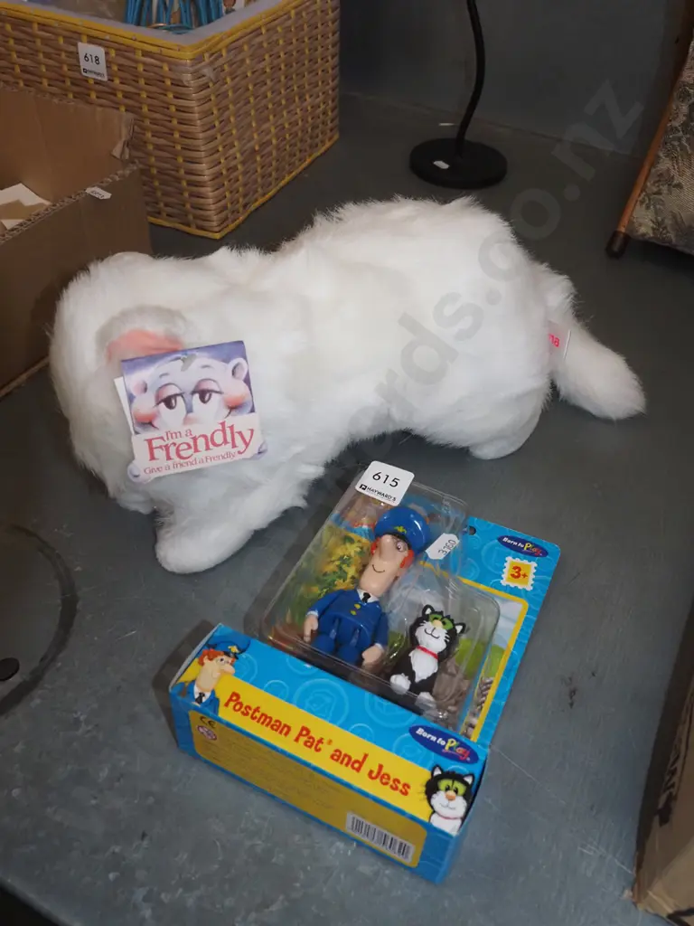carded Postman Pat and Jess toys & a "Frendly" plush cat Image 1++