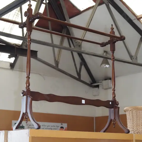 wooden towel rail