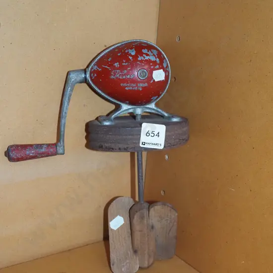 vintage crank and pats for butter churn