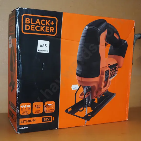 Black & Decker 18V battery powered jigsaw - no battery