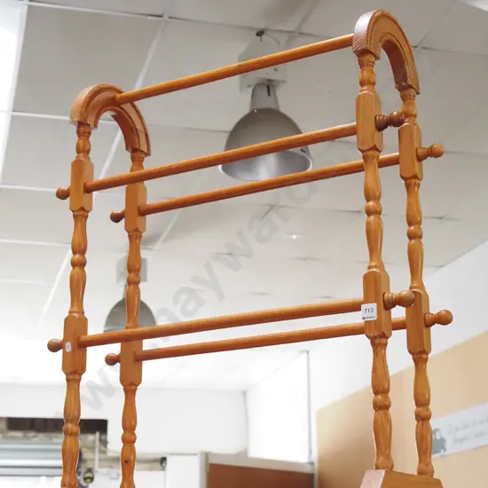 wooden towel rail