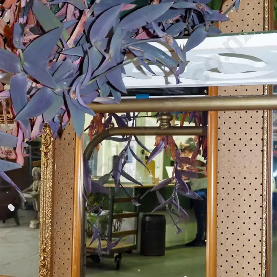 wood framed wall mirror H1100