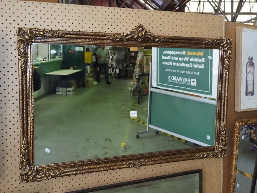 gilt framed wall mirror L900 Image 1++