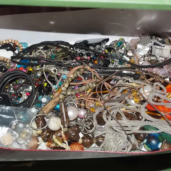 box of costume jewellery