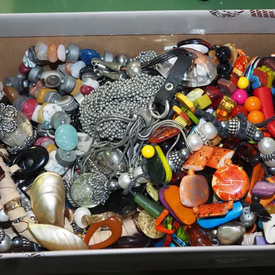 box of costume jewellery