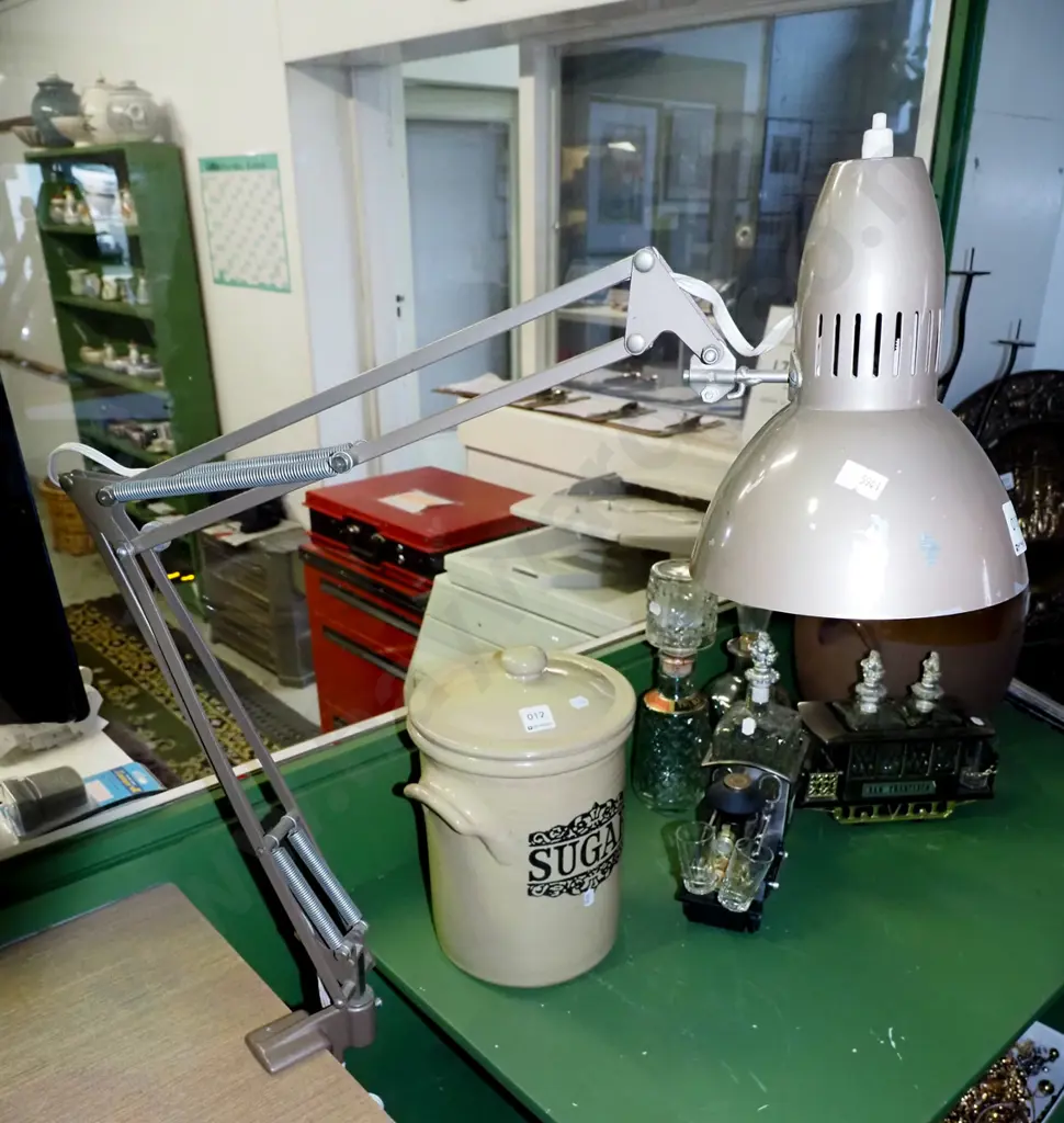 clamp mounted anglepoise lamp Image 1++