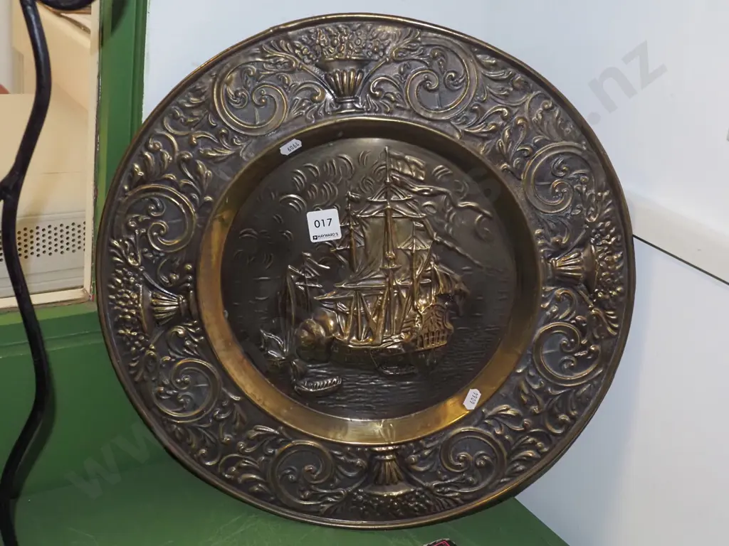 pressed brass wall charger Image 1++