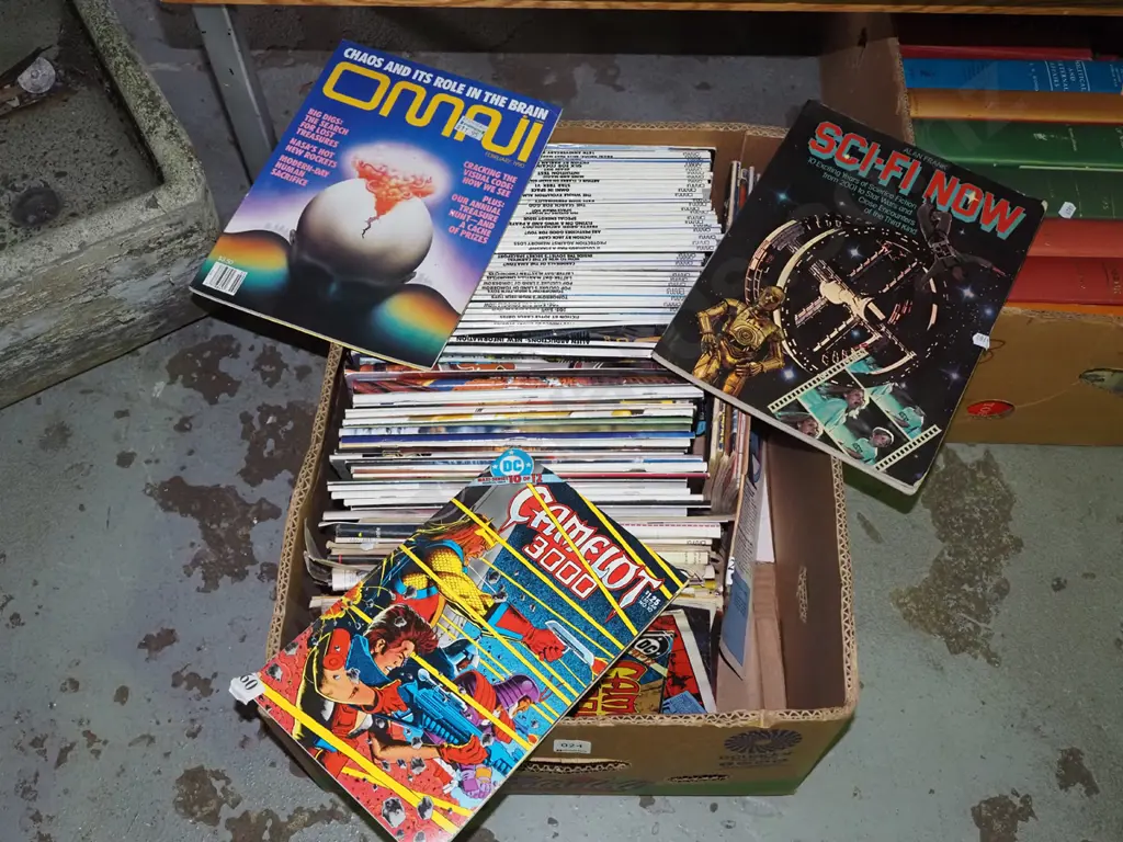 box of old sci-fi magazines Image 1++
