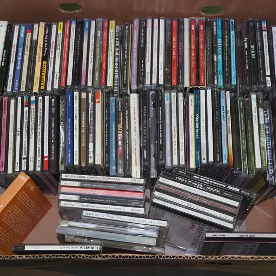 box of CDs