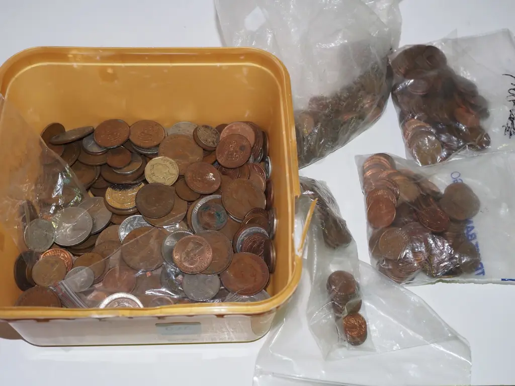 container of coins Image 1++