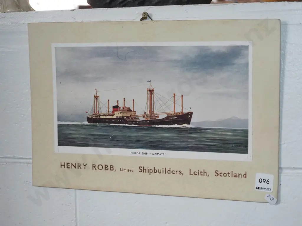 unframed print - motor ship Waimate Image 1++