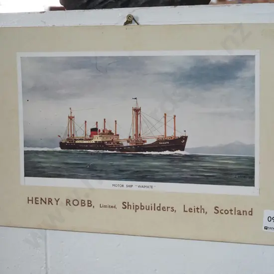 unframed print - motor ship Waimate