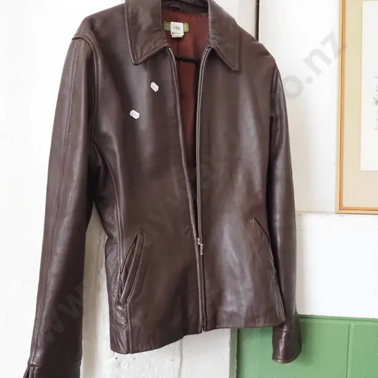 ladies Esprit size Small brown  leather jacket