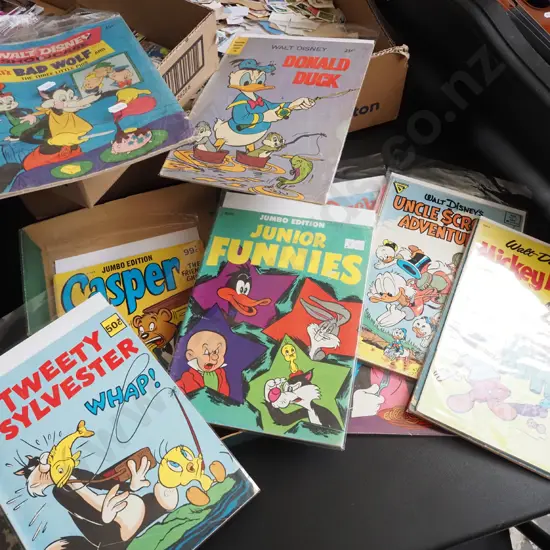 box of Walt Disney comics
