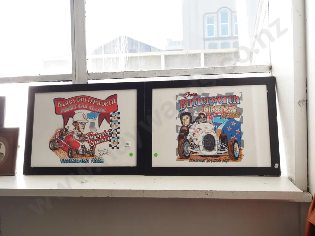 2x framed digital prints - midget classic cars Image 1++