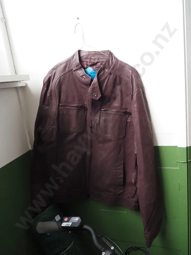 size XL purple leather jacket Image 1++