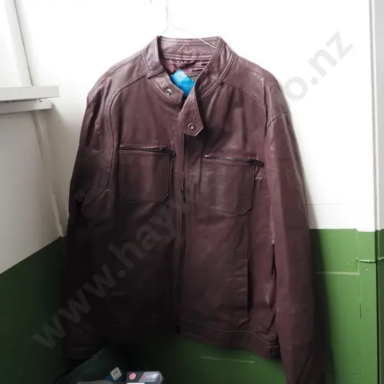size XL purple leather jacket