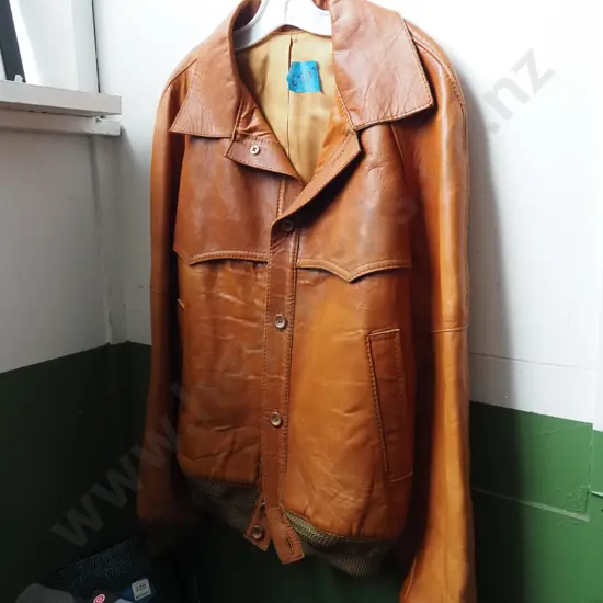 natural leather jacket - size unknown