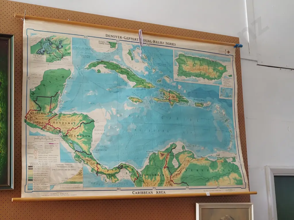 retro map - Caribbean Area Image 1++