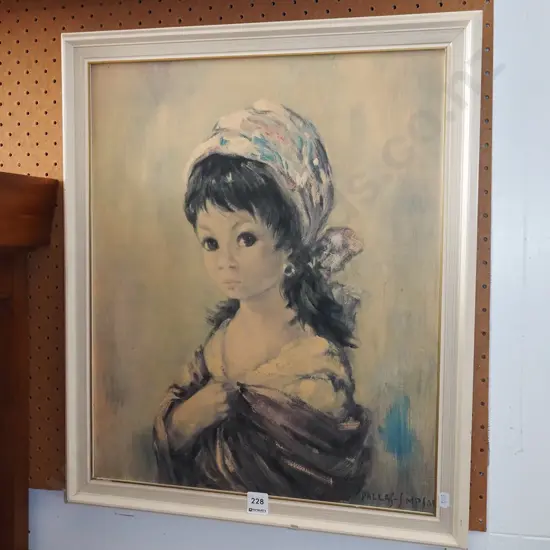 framed faded print - young girl