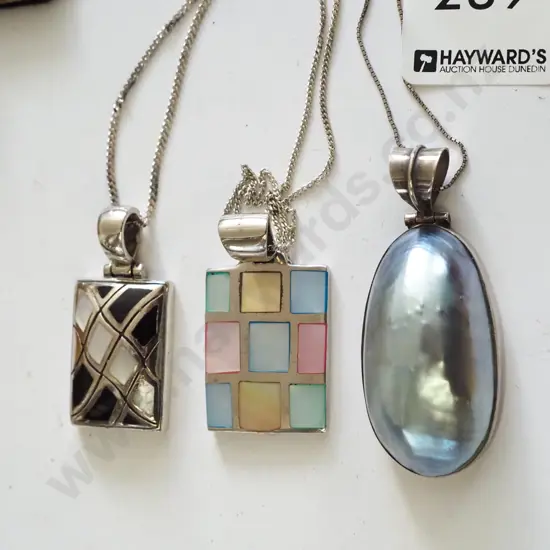 3x sterling silver necklaces