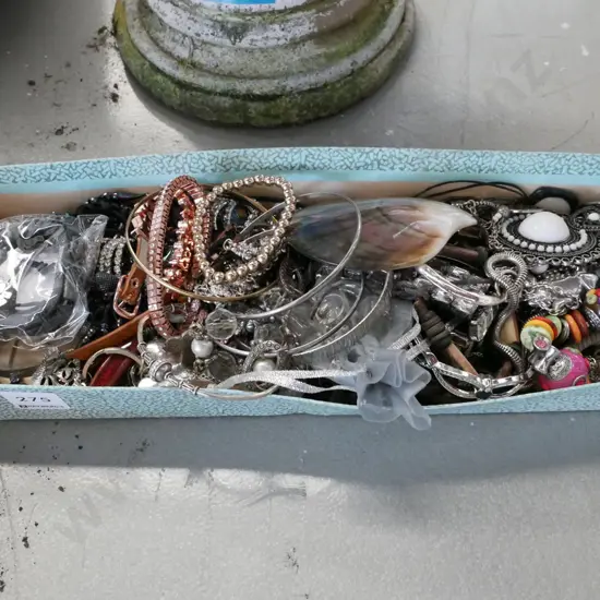 box of costume jewellery