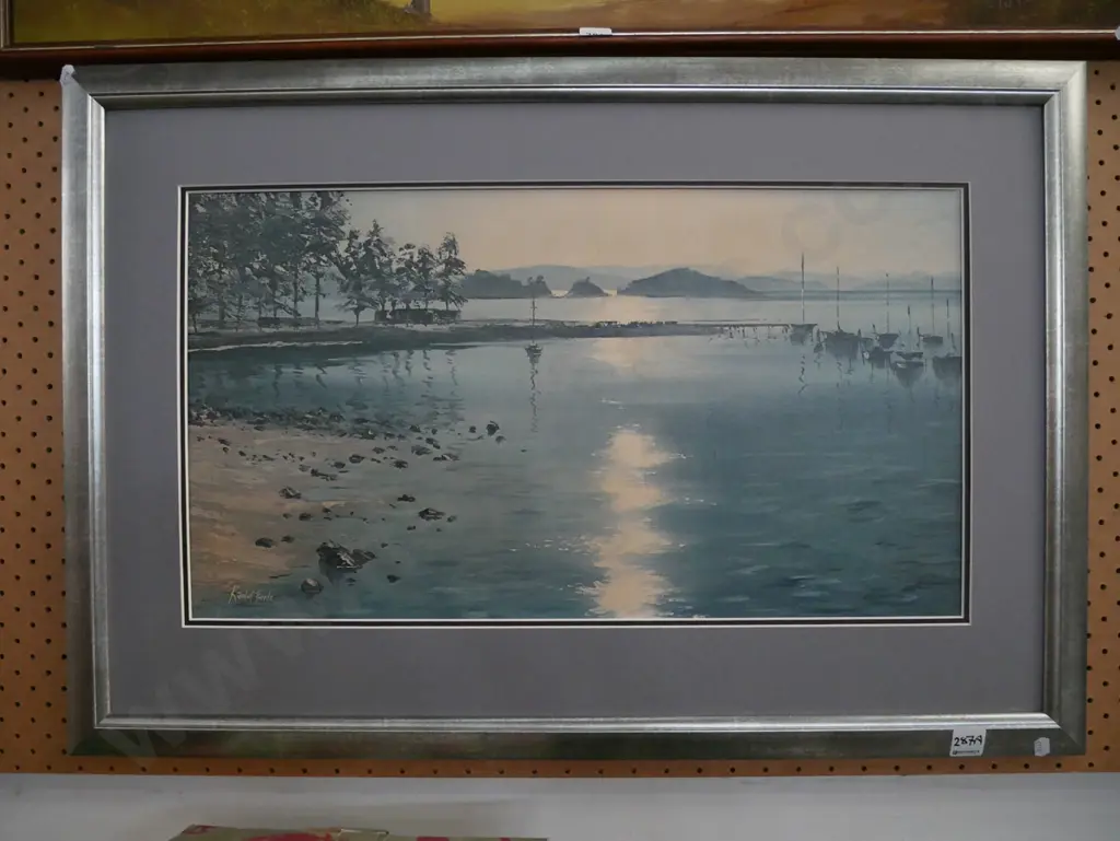 framed print - harbour scene  Image 1++