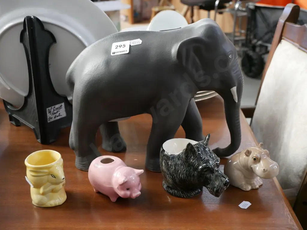 elephant money box, egg cups etc Elephant H210 Image 1++