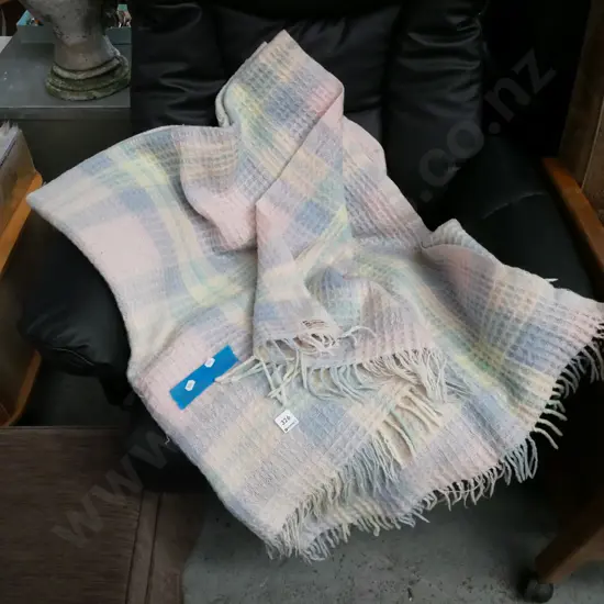 checked woollen blanket