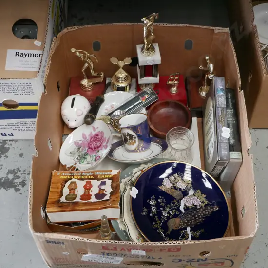 box; spoiler trophies, DVDs, cups etc