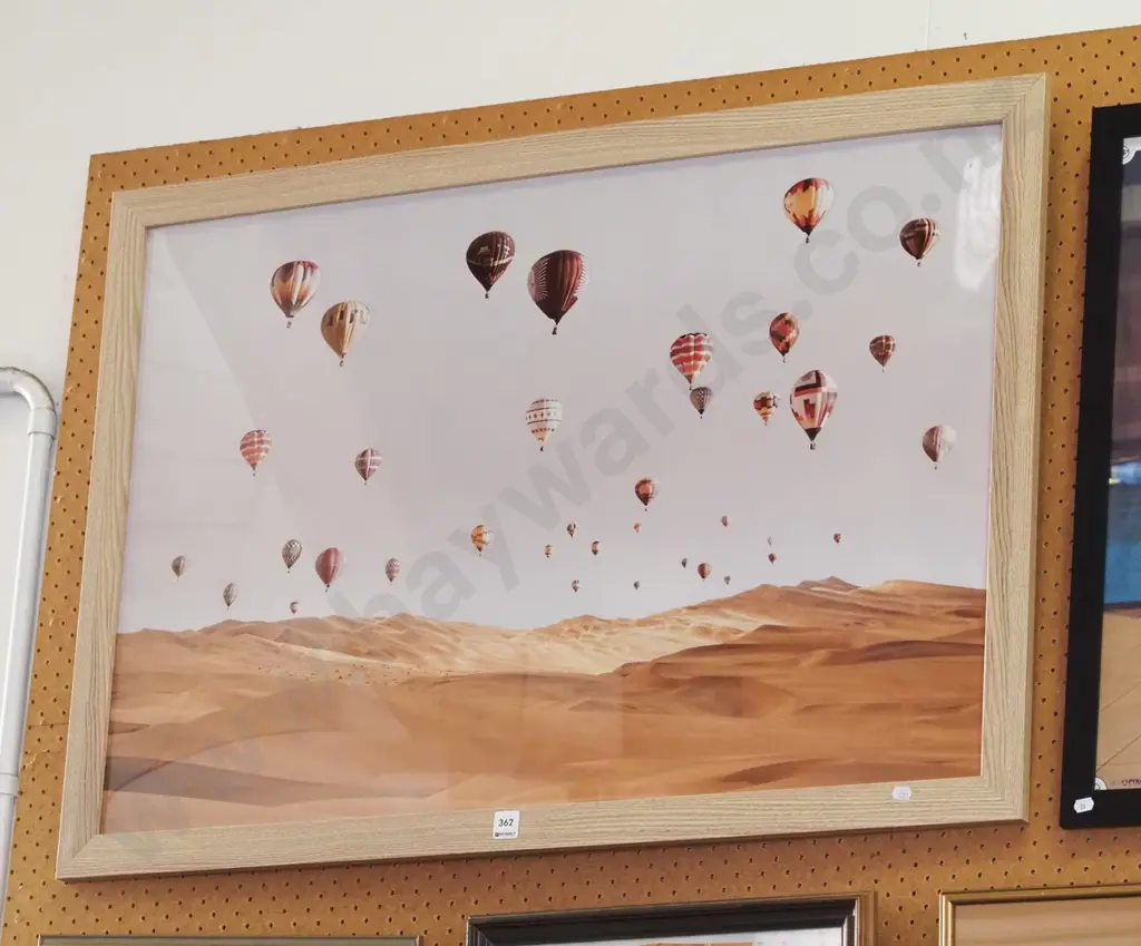 plastic framed poster print - hot air balloons Image 1++