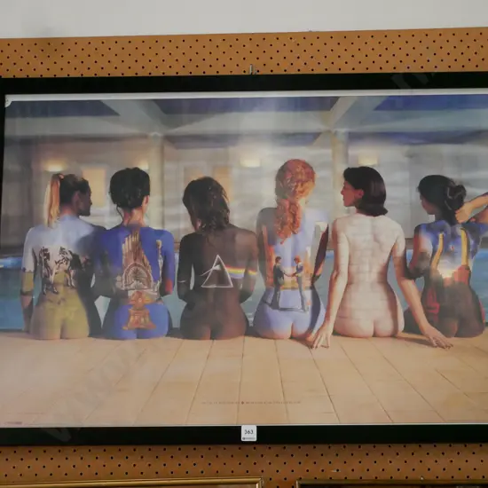 framed Pink Floyd back catalogue poster print