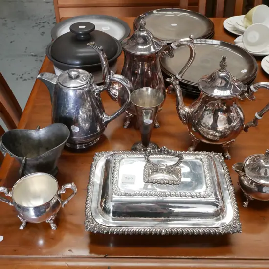 plated ware; teapots etc