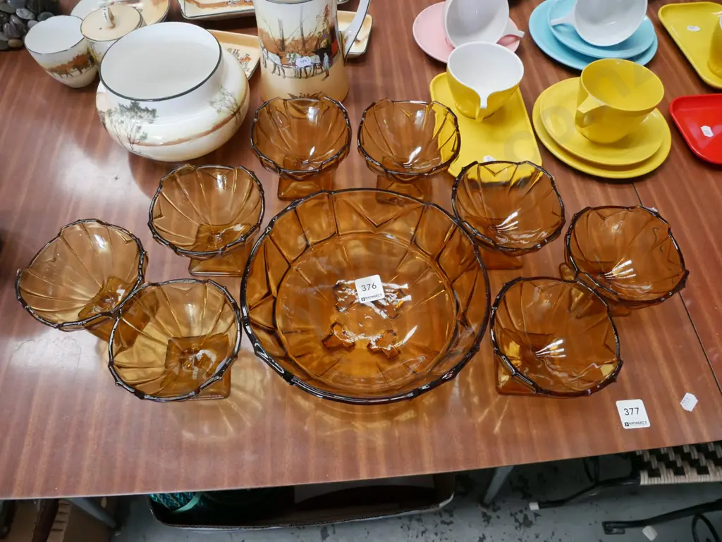 amber glass sweet set Image 1++