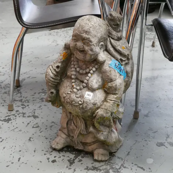 concrete garden statue - laughing buddha H570
